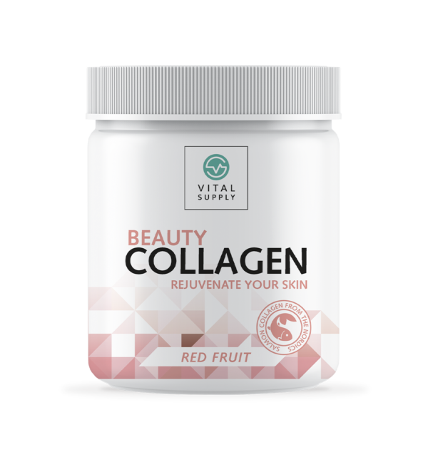 zalm collageen poeder huidverjongend rood fruit 250 gram
